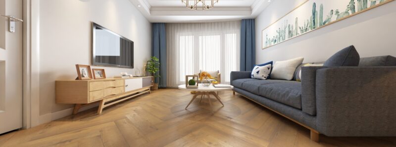 Parchet SPC Authentic Herringbone 15x75 cm, Gold Oak - imagine 4