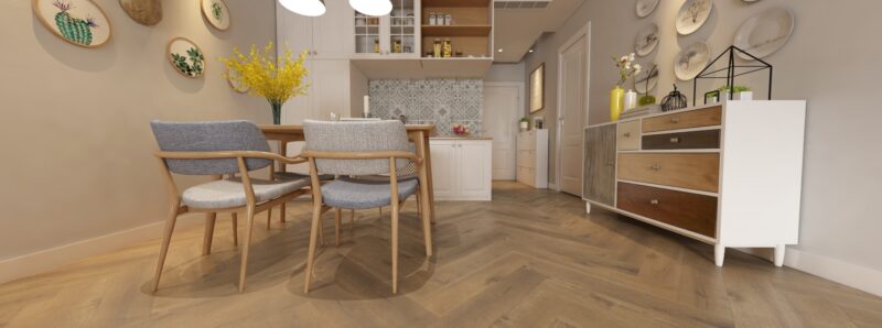 503HB-2 Parchet SPC Authentic Herringbone 15x75 cm, Amber Oak - imagine 3