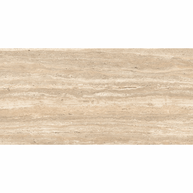 Gresie rectificata Gs Oren Travertino - Glossy Carving 60x120 cm, model marmura, finisaj lucios, culoare bej - imagine 4