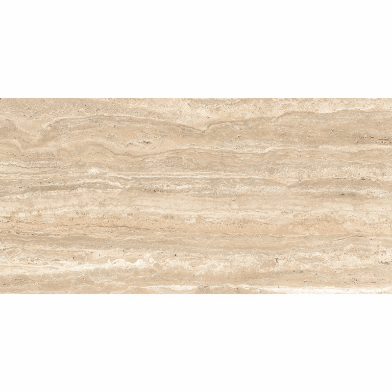 Gresie rectificata Gs Oren Travertino - Glossy Carving 60x120 cm, model marmura, finisaj lucios, culoare bej - imagine 3