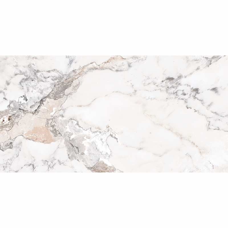 majestic white Gresie rectificata Majestic White 60x120 cm, alb, model marmura, finisaj mat - imagine 1