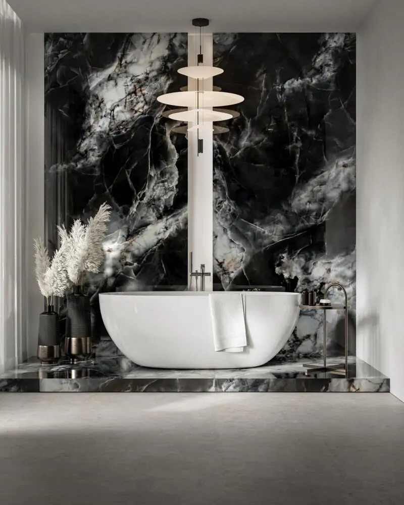 Gresie Calmness Black RECT. 1197x597x8mm - imagine 2