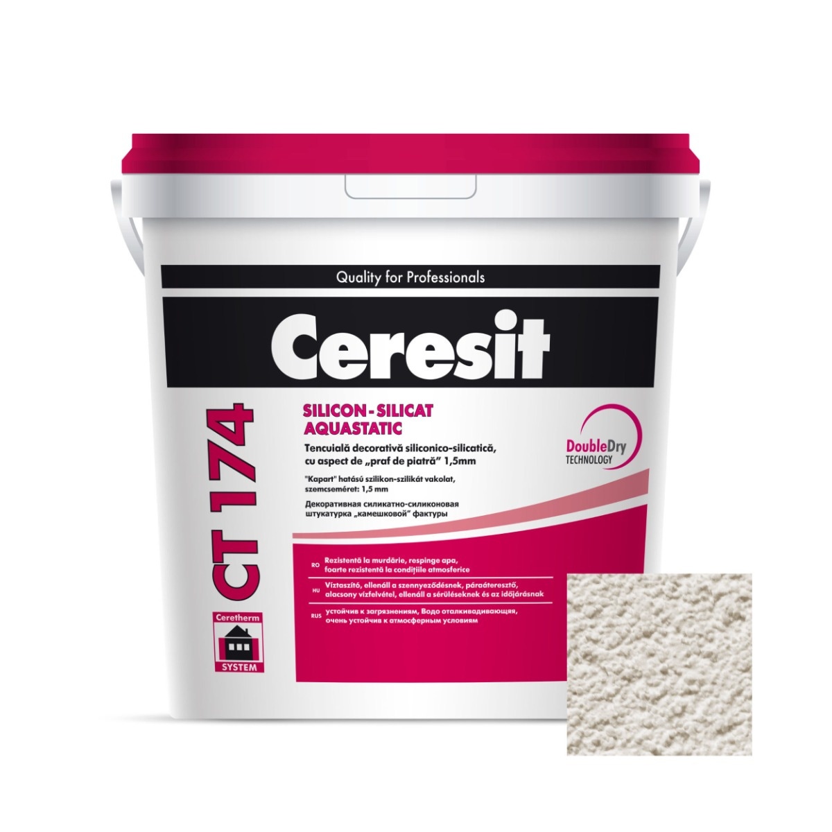 Imagine 5946043001411 CERESIT CT174 25KG Tencuiala siliconico-silicatica 1.5mm 1574648 - imagine 1