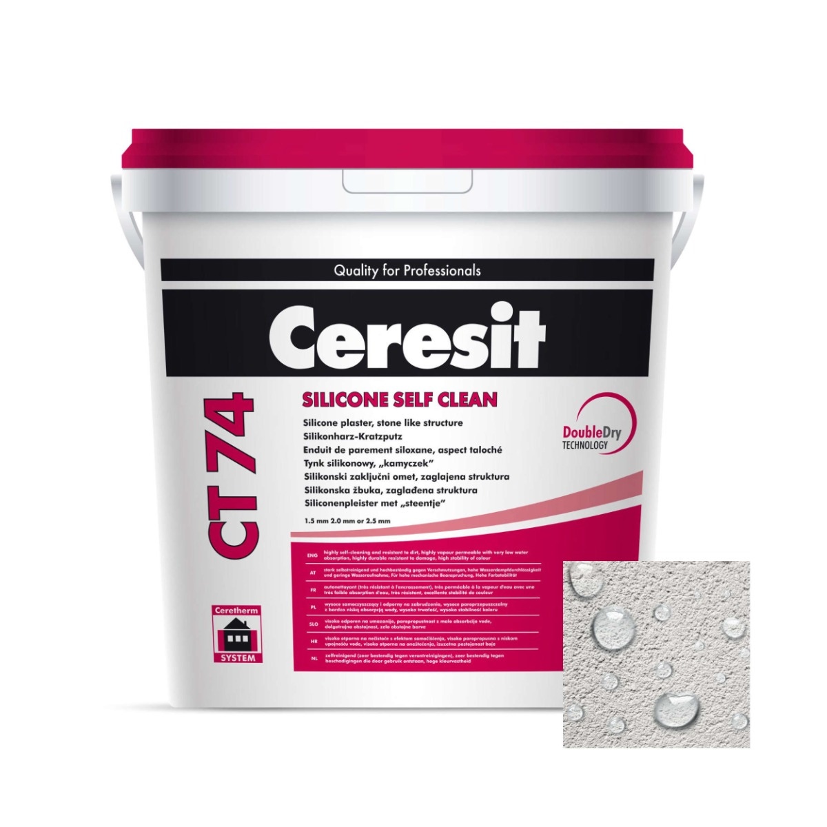 Imagine 9000101138962 CERESIT CT74 25KG Tencuiala siliconico decorativa 1.5mm 2836078 - imagine 1