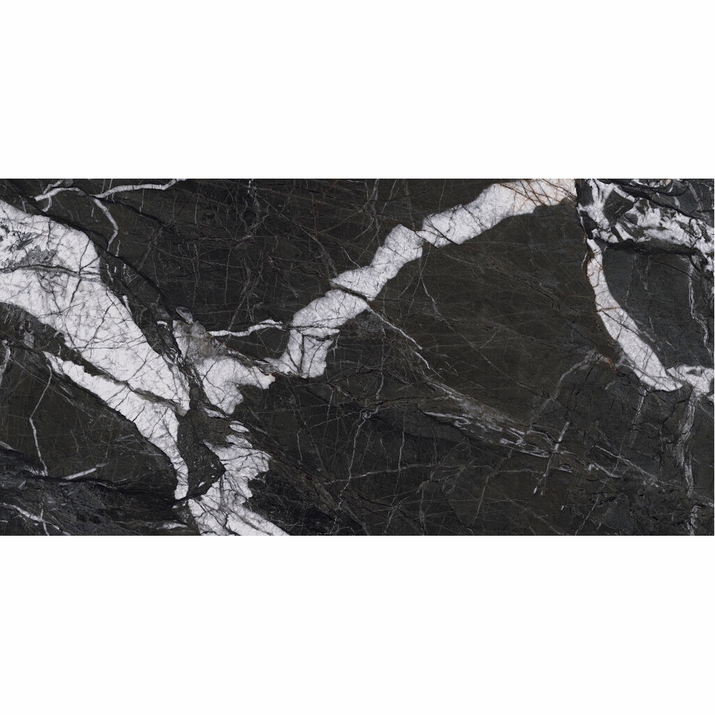 Gresie Arvora Black Mate 60x120 cm Gresie Arvora Black Mat 60x120 cm, negru, finisaj mat, model marmura - imagine 1
